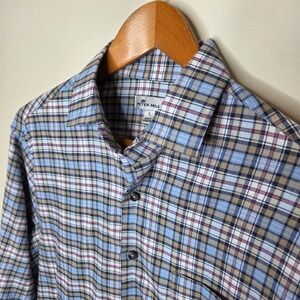 Peter Millar Men's‎ S Check Sport Shirt Blue Poly Nylon Tech Blend Size S